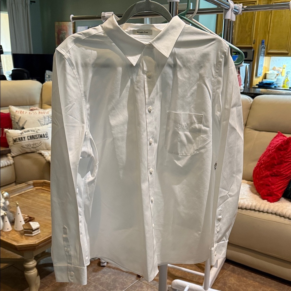 Classic White Button-Up Shirt - Women's